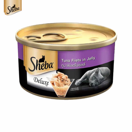 Sheba Premium Pure Tuna White Meat in Jelly – 85 g Can (Pack of 1 & Pack of 24)