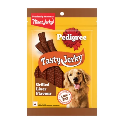 Pedigree Tasty Jerky Dog Treat – Grilled Liver Flavour | 70g