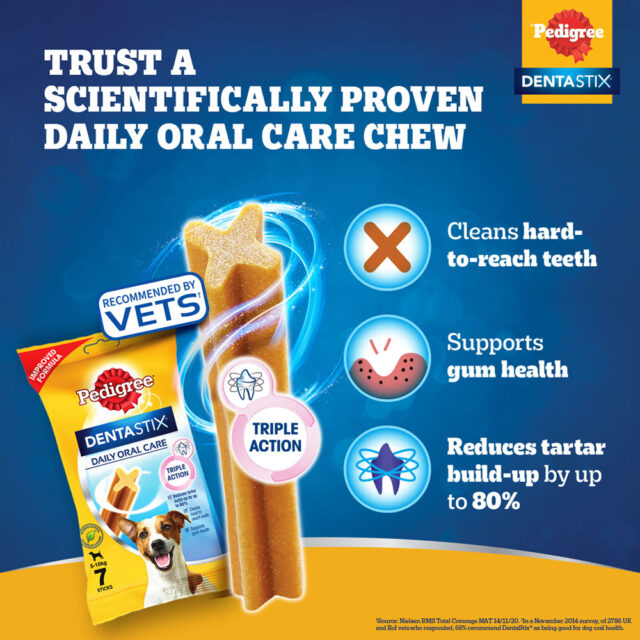 Pedigree Dentastix Oral Care – Adult Large Breed (25 kg+), 270 g (7 sticks) – 10‑Pack Box - Image 2