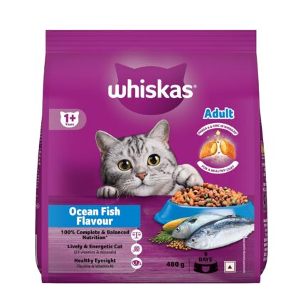 Whiskas Adult Ocean Fish Flavour (480g | 1.2 kg | 3 Kg)