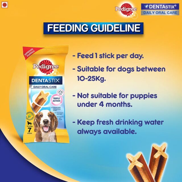 Pedigree Dentastix Oral Care Dog Treat – Medium Breeds (10–25 kg) | 180g - Image 8