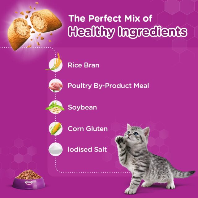 Whiskas Adult (1+ Years) Hairball Control Dry Cat Food – Chicken & Tuna Flavour (450 g | 1.1 kg) - Image 3