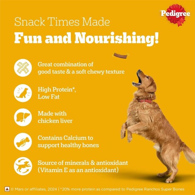 Pedigree Meat Jerky Stix Dog Treat – Barbecued Chicken Flavour (80g × 12 Packs) - Image 5