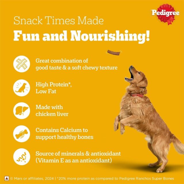 Pedigree Meat Jerky Stix Dog Treat – Grilled Liver Flavour (80g × 12 Packs) - Image 5