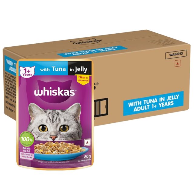 Whiskas Adult (1+ Years) Tuna in Jelly Wet Cat Food – 80g (Pack of 1 / 14 / 56) - Image 5
