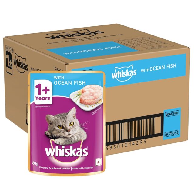 Whiskas Adult (1+ Years) Wet Cat Food – Ocean Fish Flavour 80g (Pack of 1 / 14 / 28) - Image 10