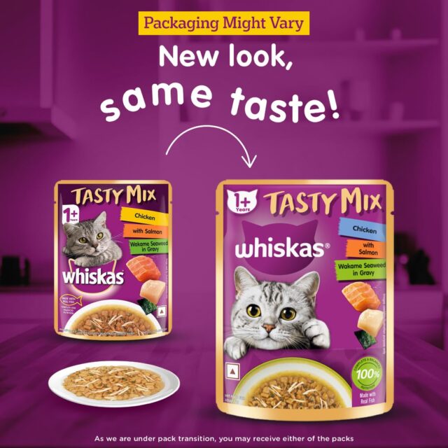 Whiskas Tasty Mix - Chicken With Salmon Wakame Seaweed in 70g (Pack Of 1 / 14 / 28) - Image 21