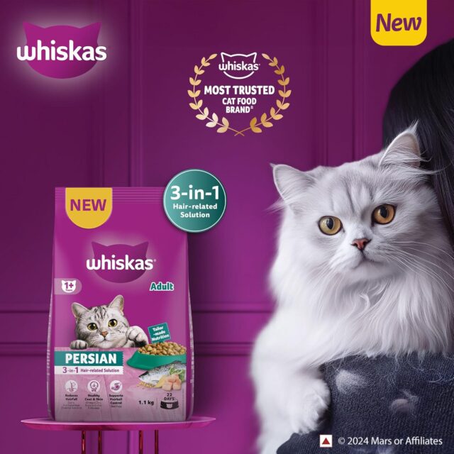 Whiskas Persian Adult (1+ Years) Dry Cat Food  (400 g | 1.1 kg | 2.8 kg | 6.8 kg) - Image 2