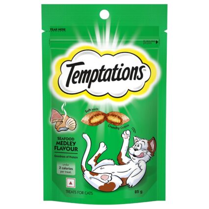 Temptations Seafood Medley Flavour – 85g (Pack of 1 & Pack of 12)