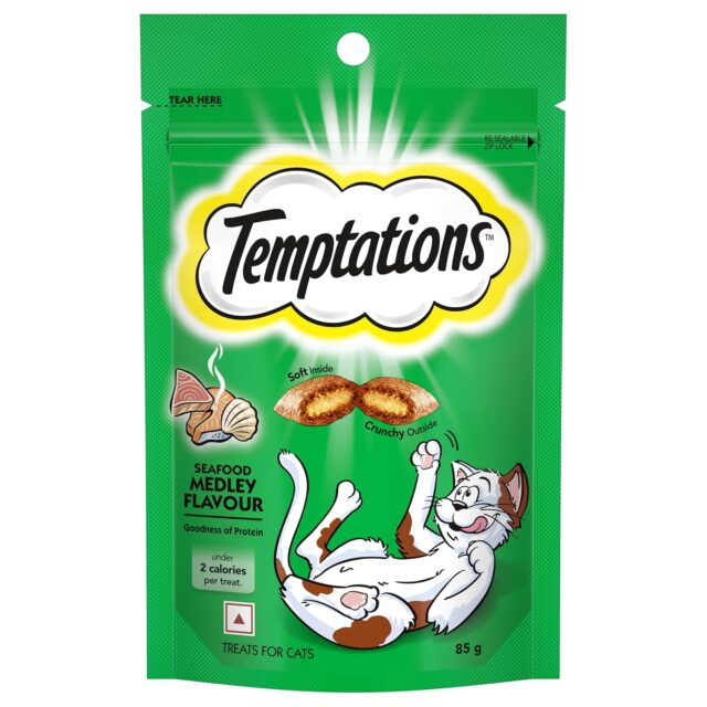 Temptations Seafood Medley Flavour – 85g (Pack of 1 & Pack of 12)