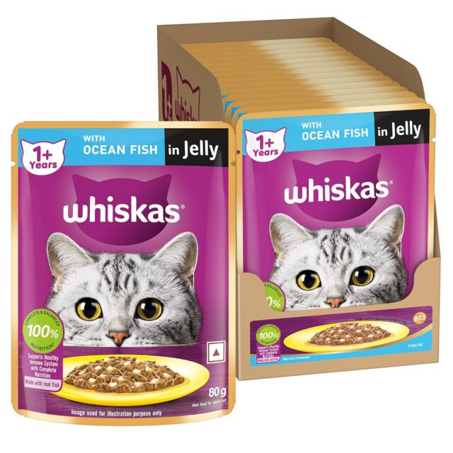 Whiskas Adult (1+ Years) Wet Cat Food – Ocean Fish Flavour 80g (Pack of 1 / 14 / 28) - Image 5