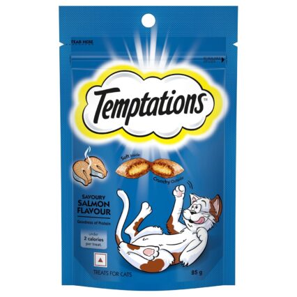 Temptations Savoury Salmon Flavour – 85g (Pack of 1 & Pack of 12)