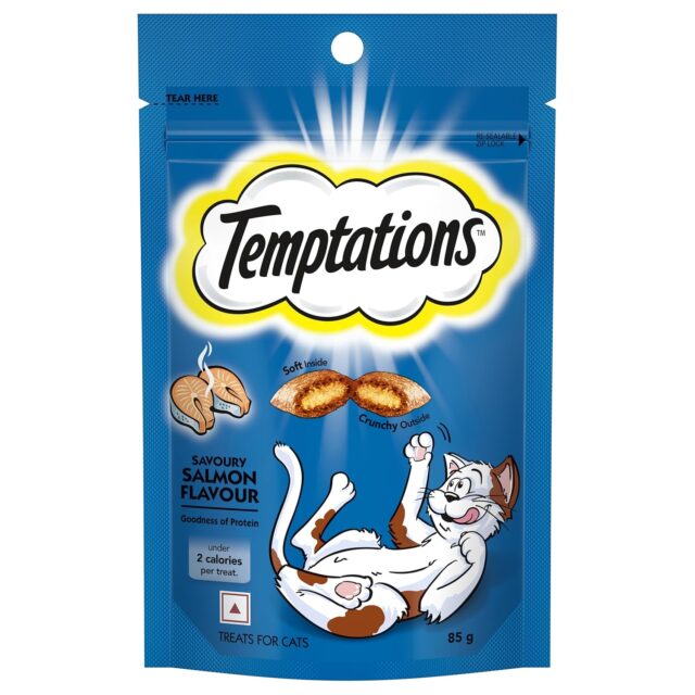 Temptations Savoury Salmon Flavour – 85g (Pack of 1 & Pack of 12)