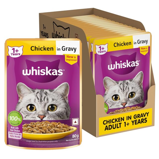 Whiskas Adult Chicken in Gravy – 80g (Pack of 1 / 14 / 56) - Image 2