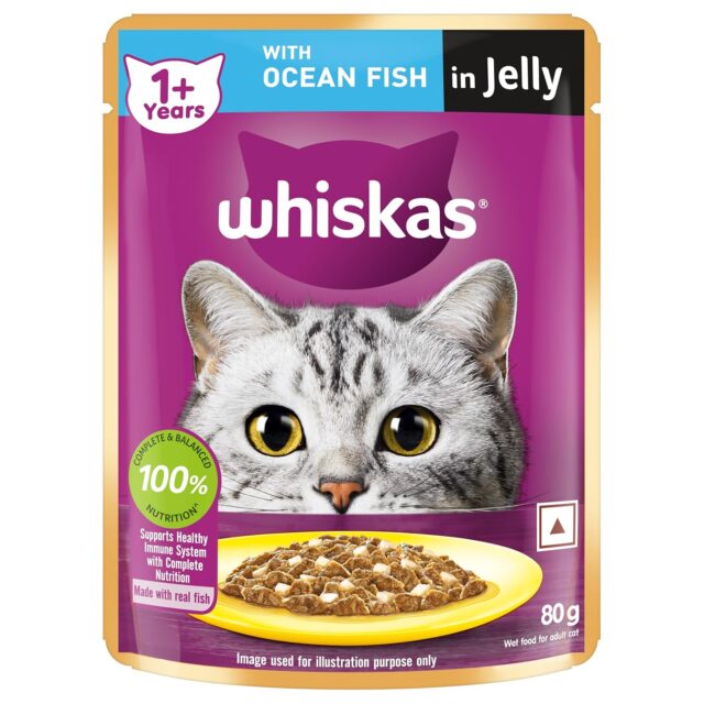 Whiskas Adult (1+ Years) Wet Cat Food – Ocean Fish Flavour 80g (Pack of 1 / 14 / 28) - Image 4