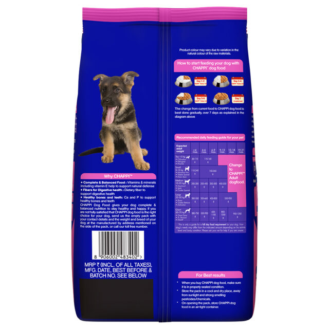Chappi Puppy Dry Dog Food – Chicken & Milk Flavour (1kg | 2.8 kg) - Image 7