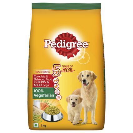 Pedigree Complete & Balanced Food for Puppy & Adult Dogs – 100% Vegetarian (1kg | 2.8kg)