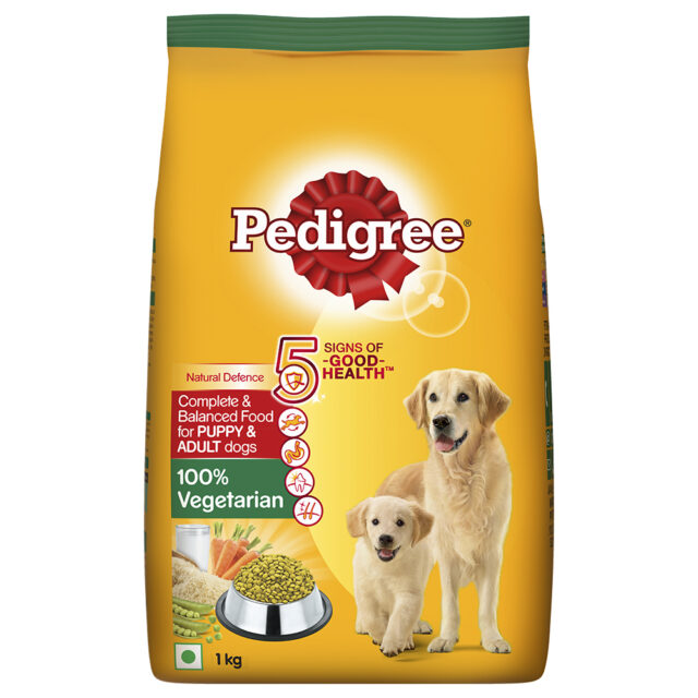 Pedigree Complete & Balanced Food for Puppy & Adult Dogs – 100% Vegetarian (1kg | 2.8kg)