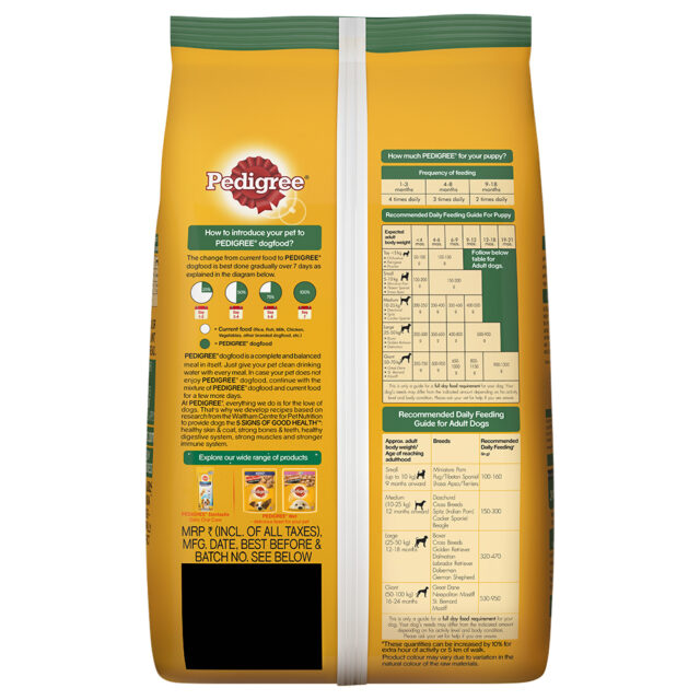 Pedigree Complete & Balanced Food for Puppy & Adult Dogs – 100% Vegetarian (1kg | 2.8kg) - Image 2