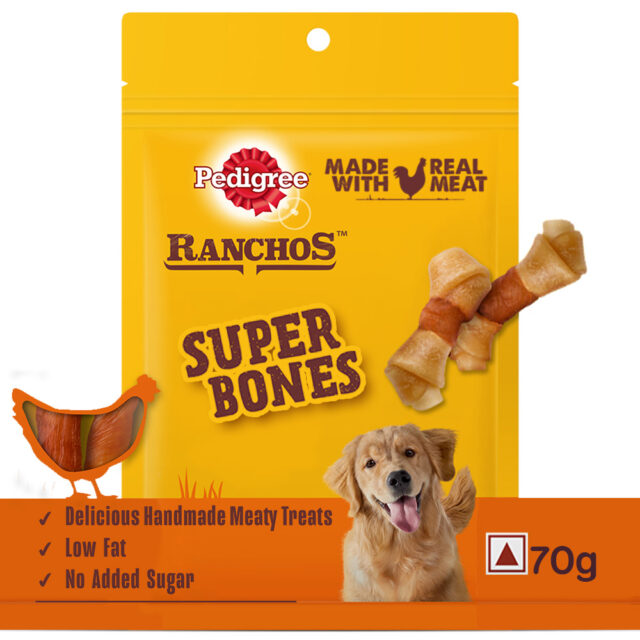 Pedigree Ranchos Super Bones – Chicken & Milky Flavour 840g | Box of 12 Packs - Image 3