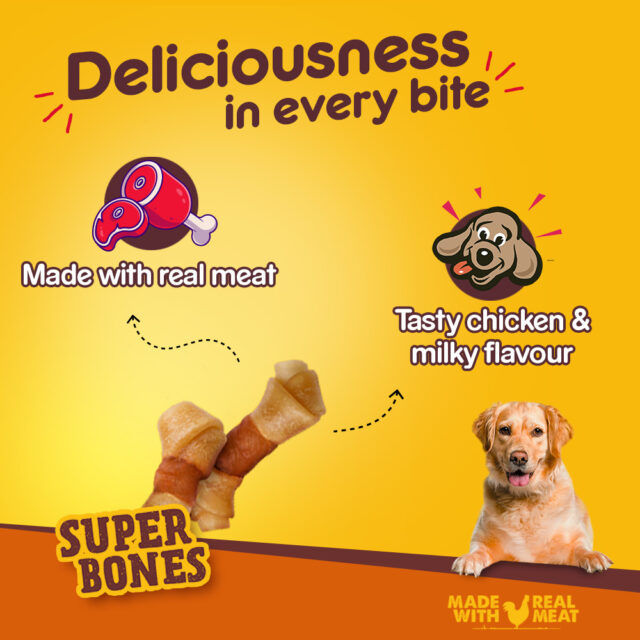 Pedigree Ranchos Super Bones – Chicken & Milky Flavour 840g | Box of 12 Packs - Image 7