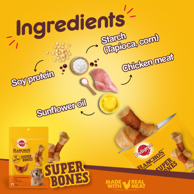Pedigree Ranchos Super Bones – Chicken & Milky Flavour 840g | Box of 12 Packs - Image 9