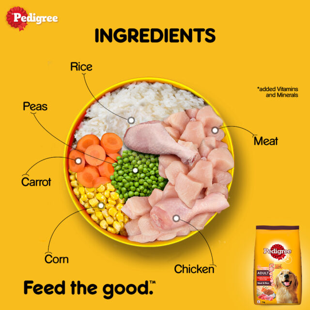 Pedigree Adult Dry Dog Food – Meat & Rice (1kg | 2.8kg) - Image 4