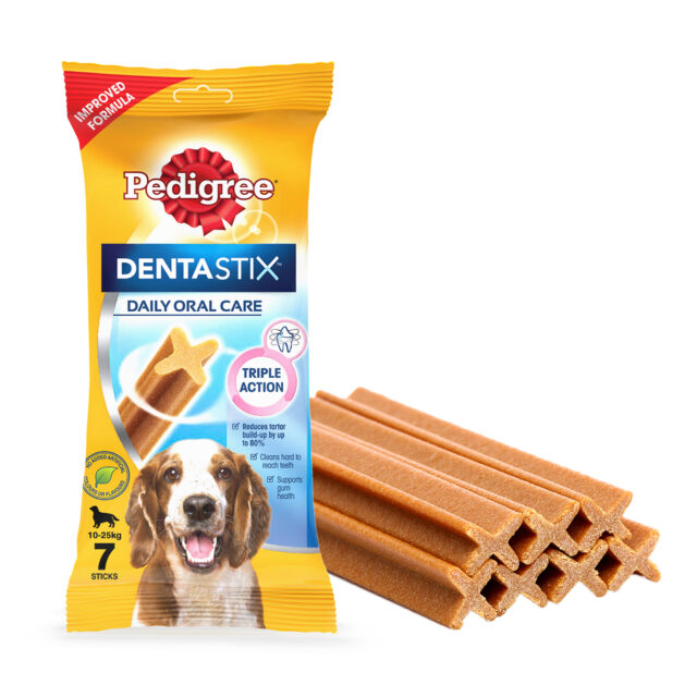 Pedigree Dentastix Oral Care Dog Treat – Medium Breeds (10–25 kg) | 180g - Image 2