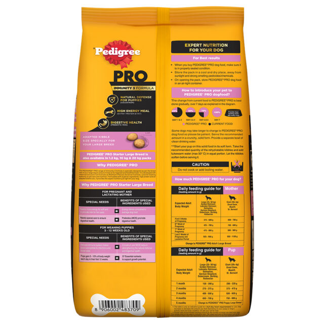Pedigree PRO Mother & Pup Starter Large Breed Dog Food (1.2kg | 3kg | 10kg) - Image 2