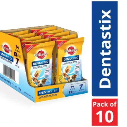 Pedigree Dentastix Oral Care – Adult Small Breed (5–10 kg), 110 g (7 sticks) – 10‑Pack Box