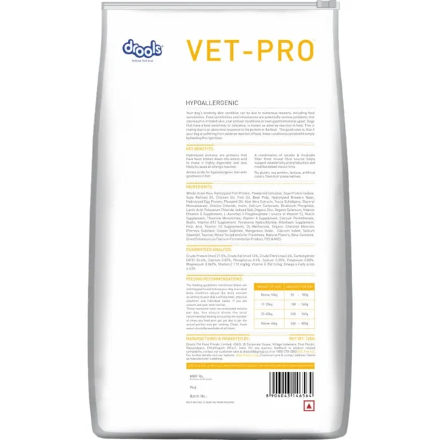 Drools VET PRO Hypoallergenic Adult Dog Dry Food (3kg | 12kg) - Image 3