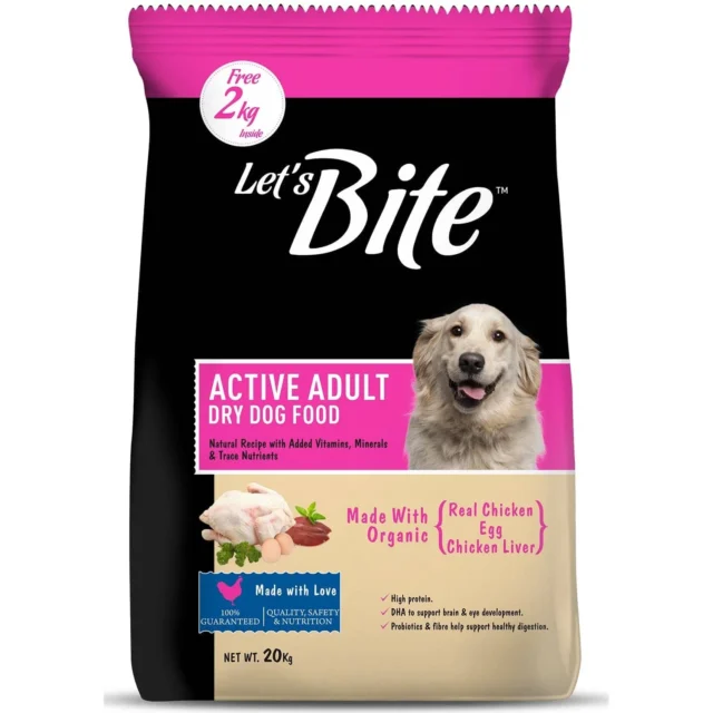 Let's Bite Active Adult Chicken Dog Dry Food – 10kg (+1kg Free Inside) - Image 8