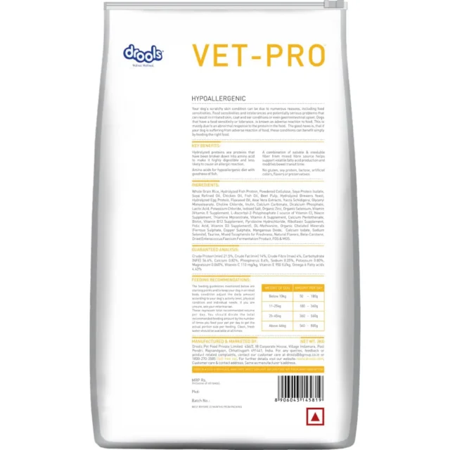 Drools VET PRO Hypoallergenic Adult Dog Dry Food (3kg | 12kg) - Image 2