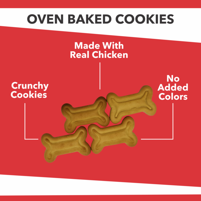 Baked Delights Chicken Flavour – Real Chicken Baked Cookies, Bone Shaped Dog Treats, 800 g - Image 4