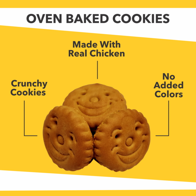 Baked Delights Chicken Flavour, Real Chicken Baked Cookies, Round Shaped – Dog Treats, 800 g - Image 3