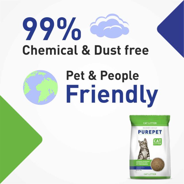Purepet Lavender Scented Clumping Cat Litter (5kg | 10kg) - Image 6