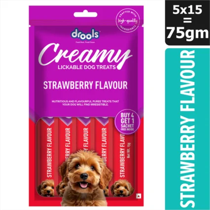Drools Strawberry Creamy Dog Treats (5 Sticks)