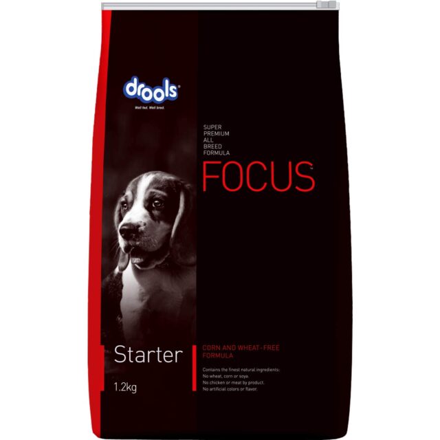 Drools Focus Starter Super Premium Dry Dog Food (1.2 kg | 4 kg | 12 kg)