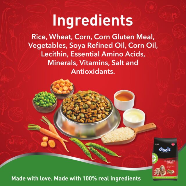 Drools All Lifestages 100% Veg Dry Dog Food – (1.2kg | 3kg) - Image 3
