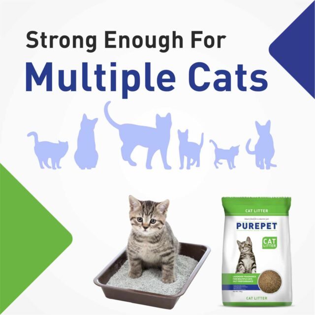 Purepet Lavender Scented Clumping Cat Litter (5kg | 10kg) - Image 2
