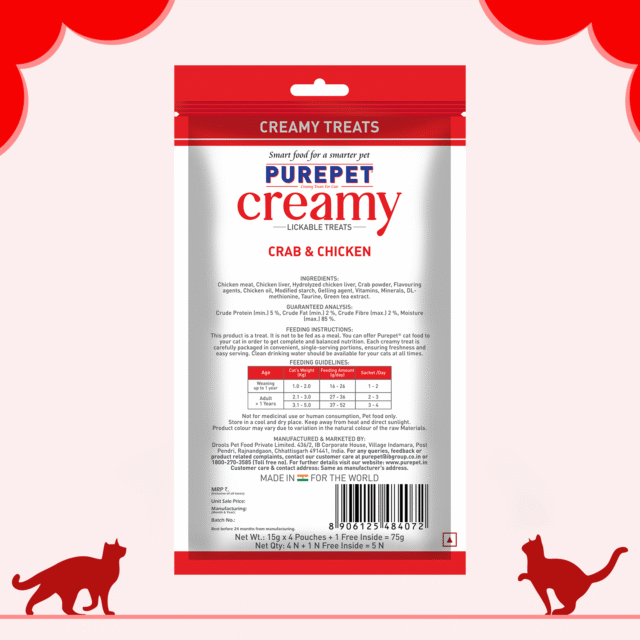 Purepet Crab & Chicken Creamy Cat Lickable Treats - Image 2
