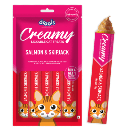 Drools Salmon & Skipjack Creamy Cat Treats (5 Sticks)