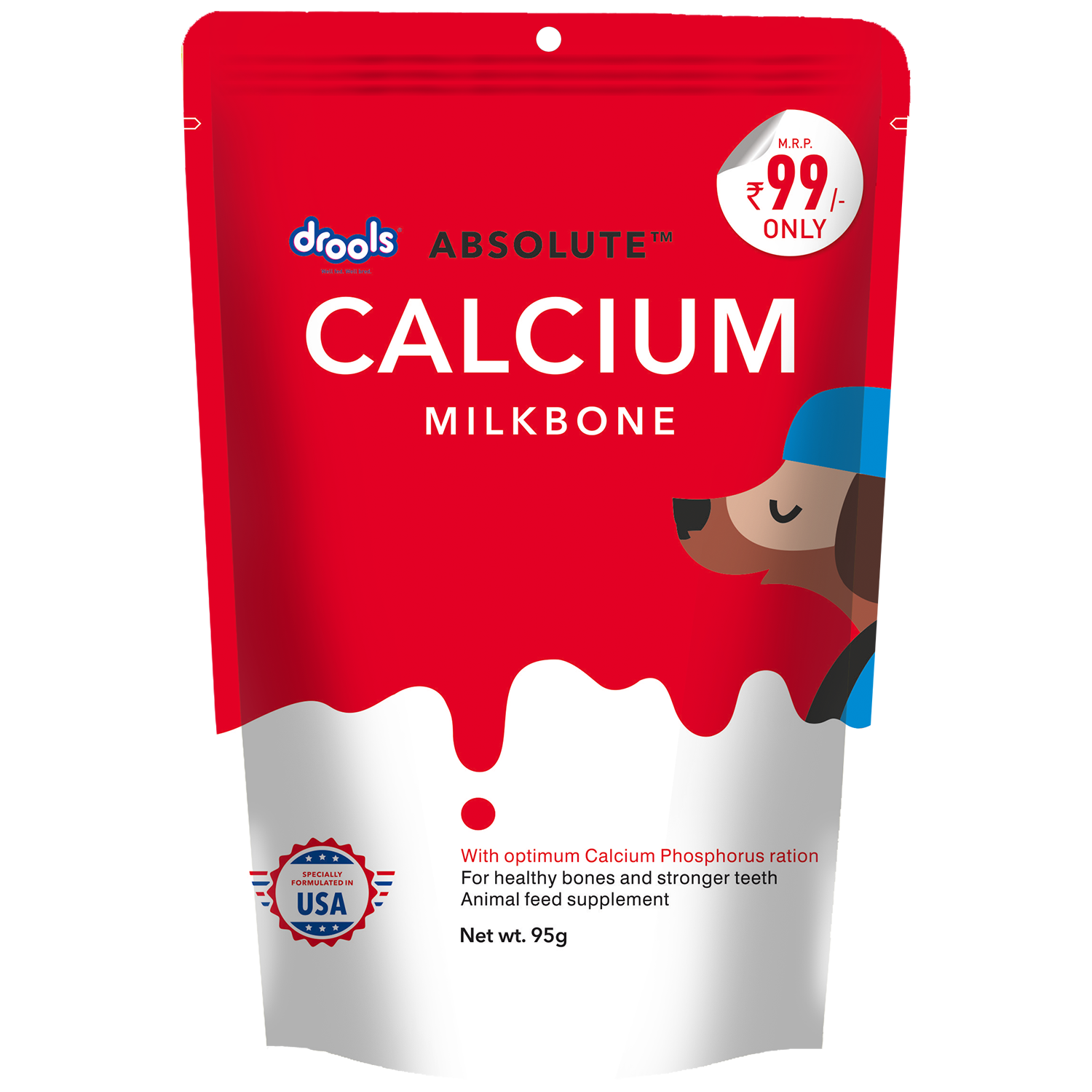 Drools Absolute Calcium Bone Pouch – (95 g | 190 g)