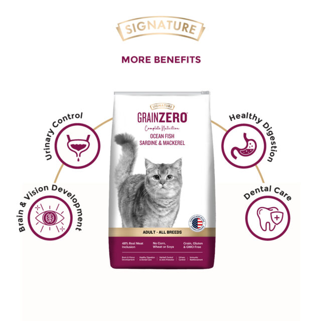 Signature Grain Zero Ocean Fish - Sardine and Mackerel Adult Cat Dry Food - Image 5