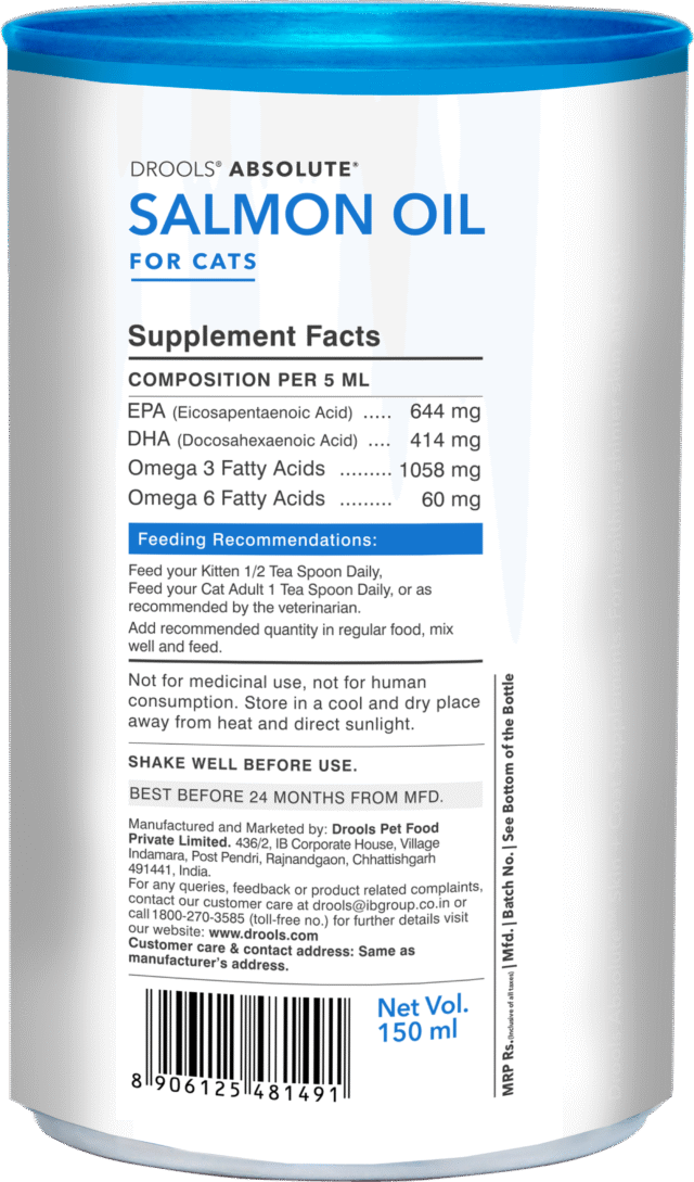 Drools Absolute Salmon Oil Syrup for Cats – 150 ml - Image 7