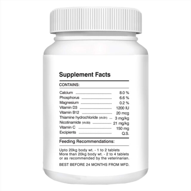 Drools Absolute Calcium Tablet – Dog Supplement (50 Pieces | 110 Pieces) - Image 3