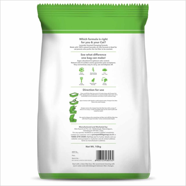 Purepet Lavender Scented Clumping Cat Litter (5kg | 10kg) - Image 8