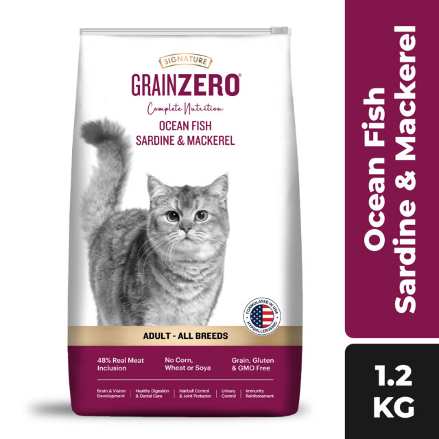 Signature Grain Zero Ocean Fish - Sardine and Mackerel Adult Cat Dry Food