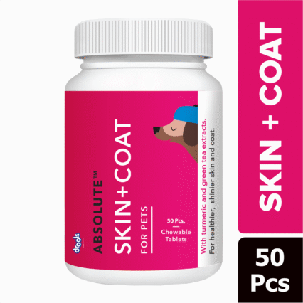 Drools Absolute Skin + Coat Tablet – Dog Supplement (50 Pieces | 110 Pieces)