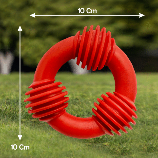 Drools Non-Toxic Rubber Trio Bolt Ring Dog Toy ,Puppy/ Dog teething Toy - Image 2